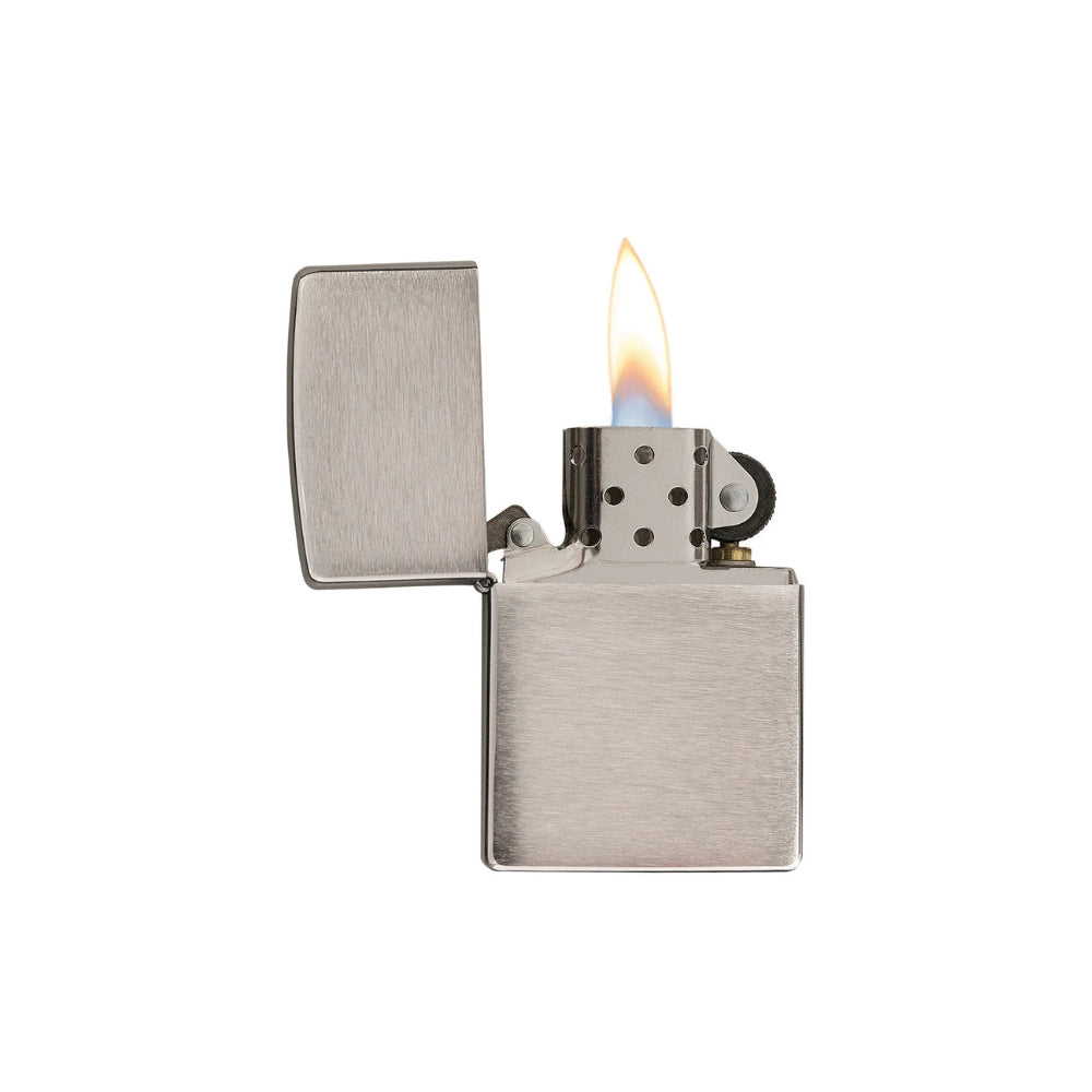 ZIPPO® | Chrome Brushed | BASIC | Mit Gravur möglich
