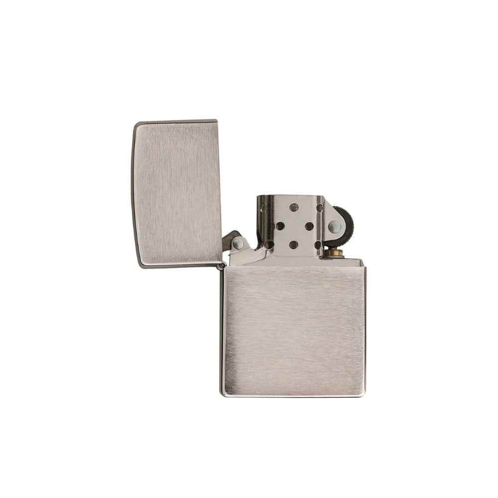 ZIPPO® | Chrome Brushed | BASIC | Mit Gravur möglich