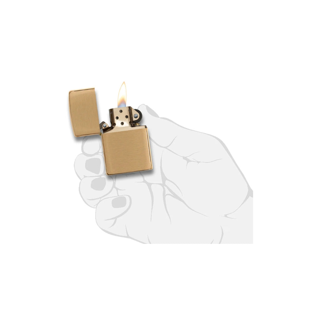 ZIPPO® | Brass Brushed | BASIC | Mit Gravur möglich