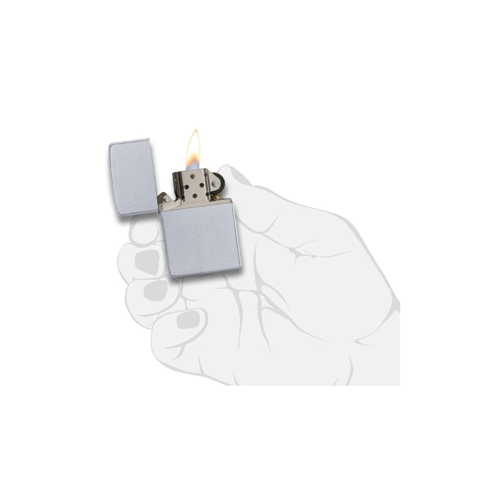ZIPPO® | Satin Chrome | BASIC | Mit Gravur möglich