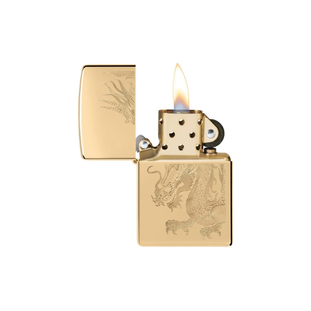 ZIPPO® Sturmfeuerzeug | Drachenschlag | Collector | High Polish Brass | Mit Gravur möglich