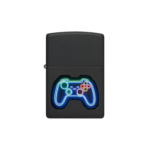 ZIPPO® Sturmfeuerzeug | Schimmerndes Gamermotiv | Collector | Black Matte | Mit Gravur möglich