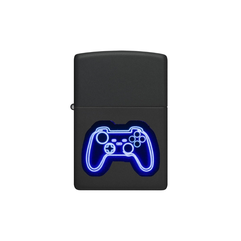 ZIPPO® Sturmfeuerzeug | Schimmerndes Gamermotiv | Collector | Black Matte | Mit Gravur möglich