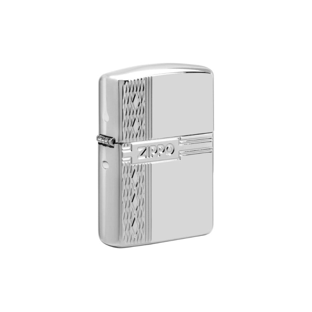 ZIPPO® | Sterling Silver Zippo Diamond Design Armor® | LUXURY | Mit Gravur möglich