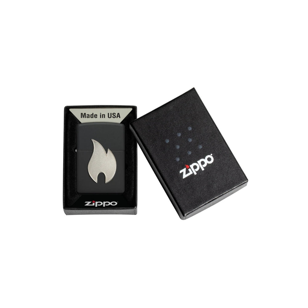 ZIPPO® Feuerzeug | Silbernes Flammenemblem | Collector | Mit Gravur möglich